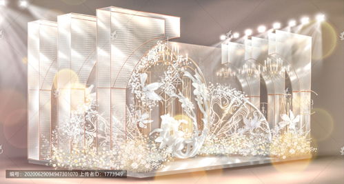 香檳色白金歐式婚禮迎賓區與舞臺設計 優雅奢華的視覺盛宴